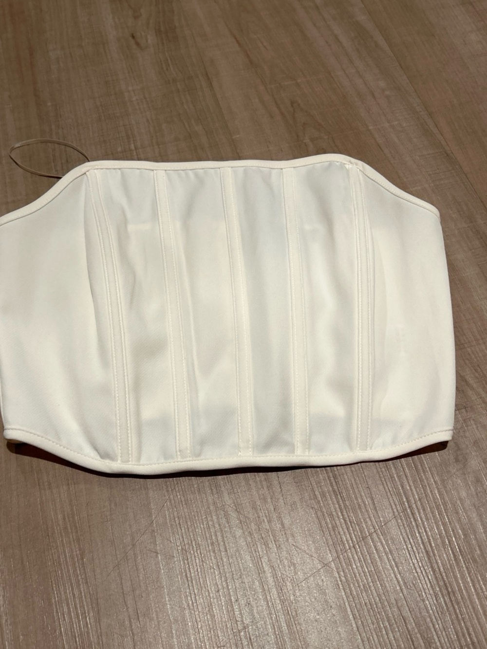 Sincerely Jules White Structured Strapless Corset Top